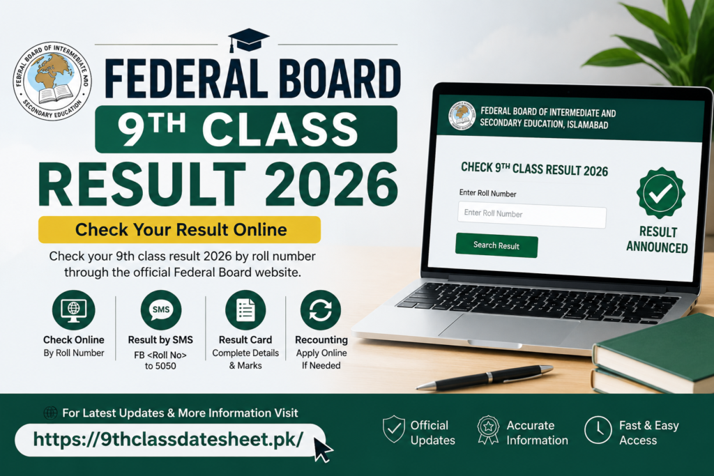9th Class Result 2026 Federal Board