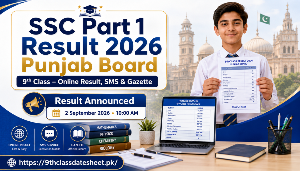 SSC Part 1 Result 2026 Punjab Board