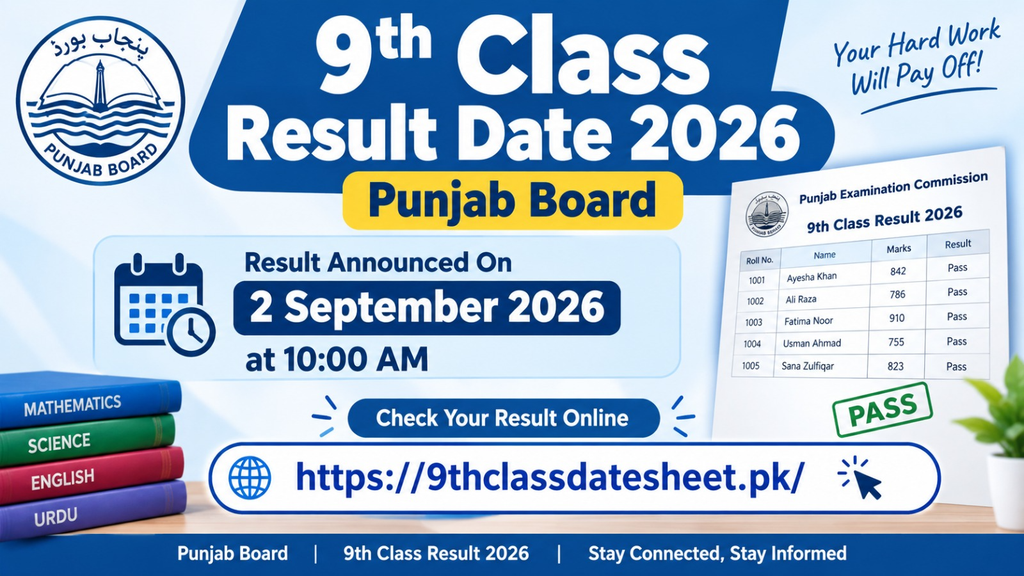 9th Class Date Sheet 2026 Punjab 
