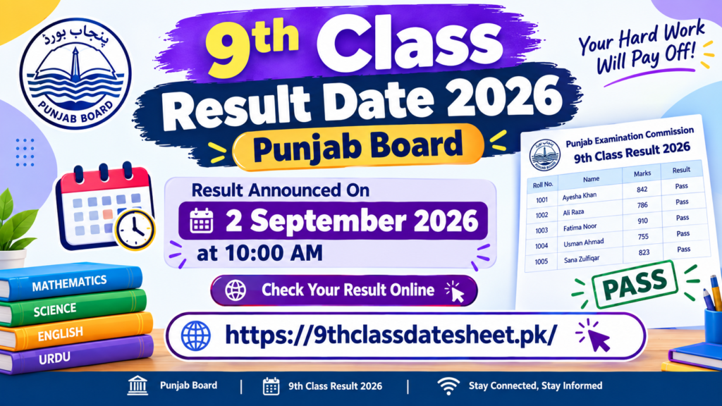 9th Class Result Date 2026 Punjab Board