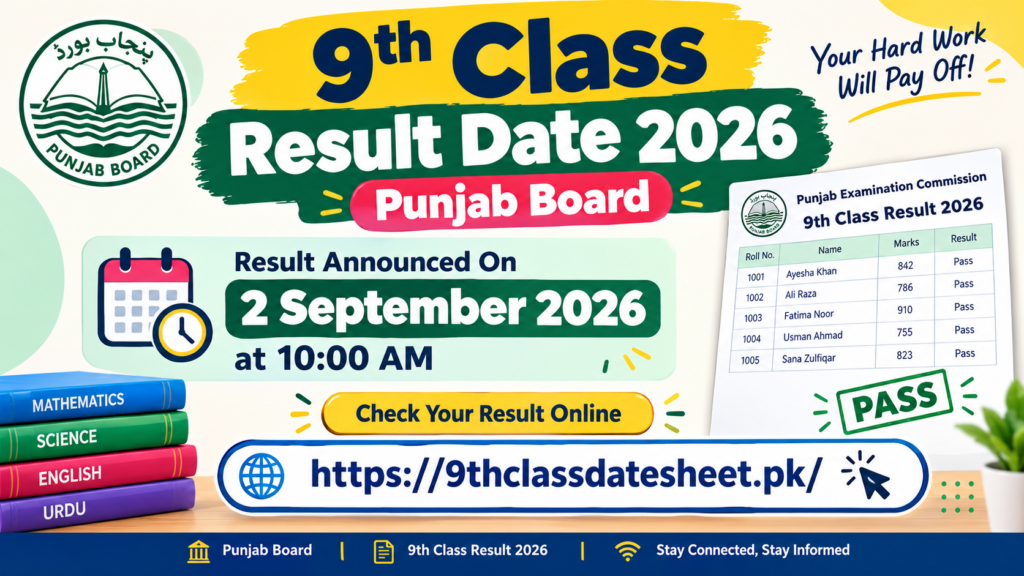 9th Class Result Date 2026 Punjab Board