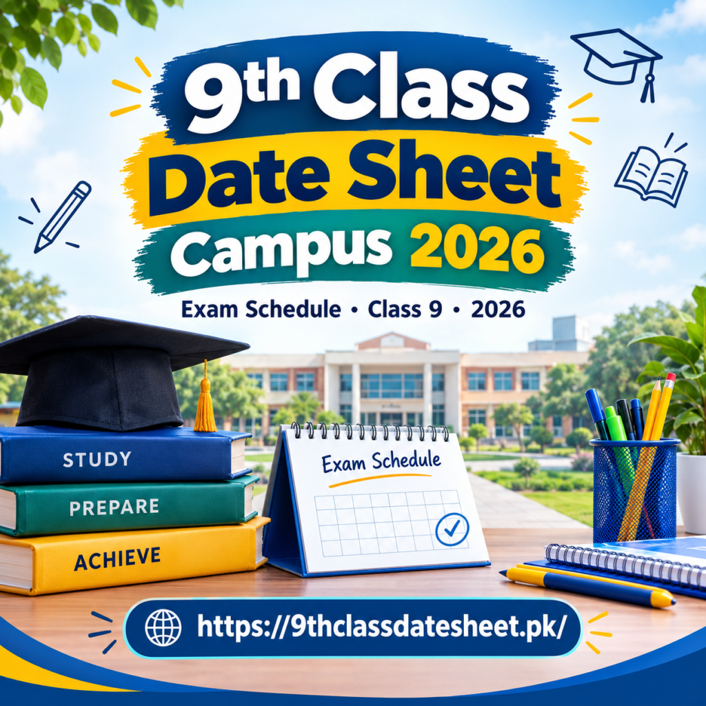 9th Class Date Sheet Campus 2026
