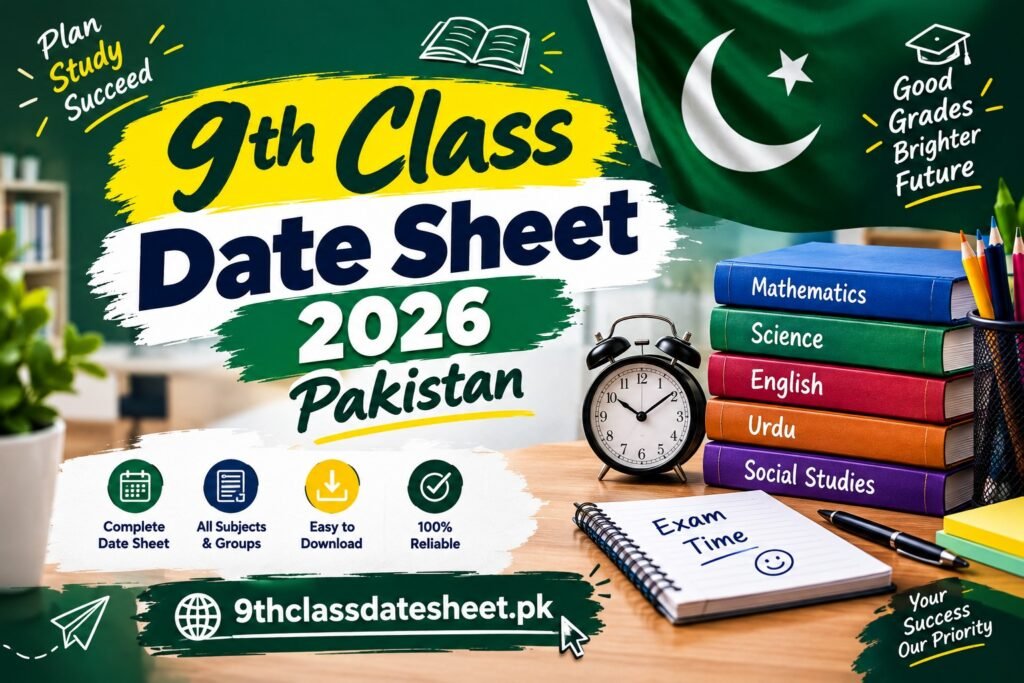 9th Class Timetable 2026 Pakistan
