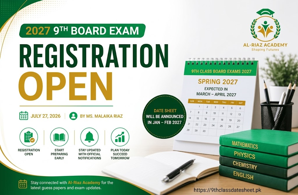 Registration Opens for 2027 9th Board Exams