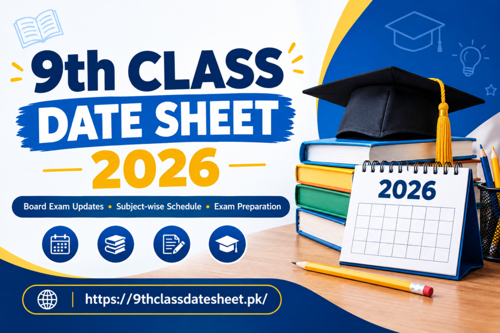 9th Class Date Sheet 2026 Ilm Ki Duniya