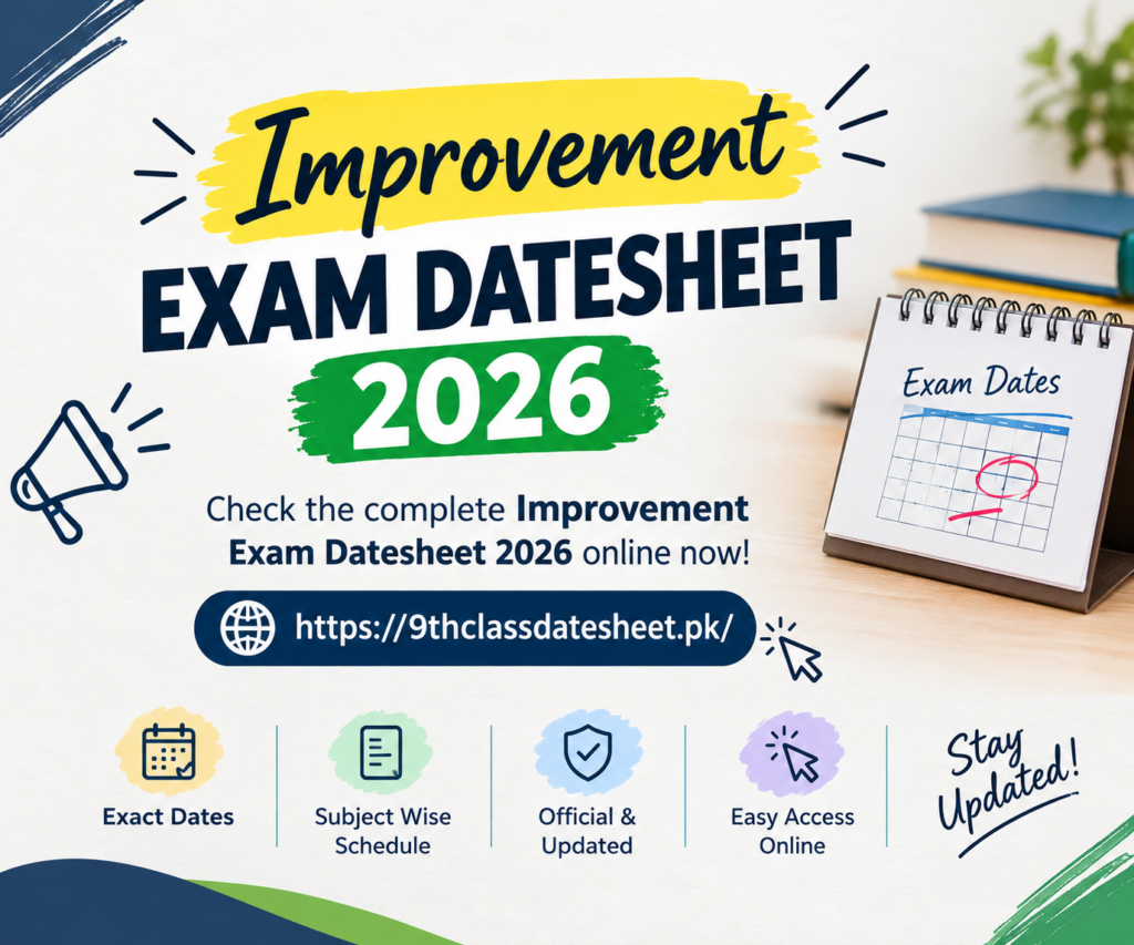 Improvement Exam Date Sheet 2026